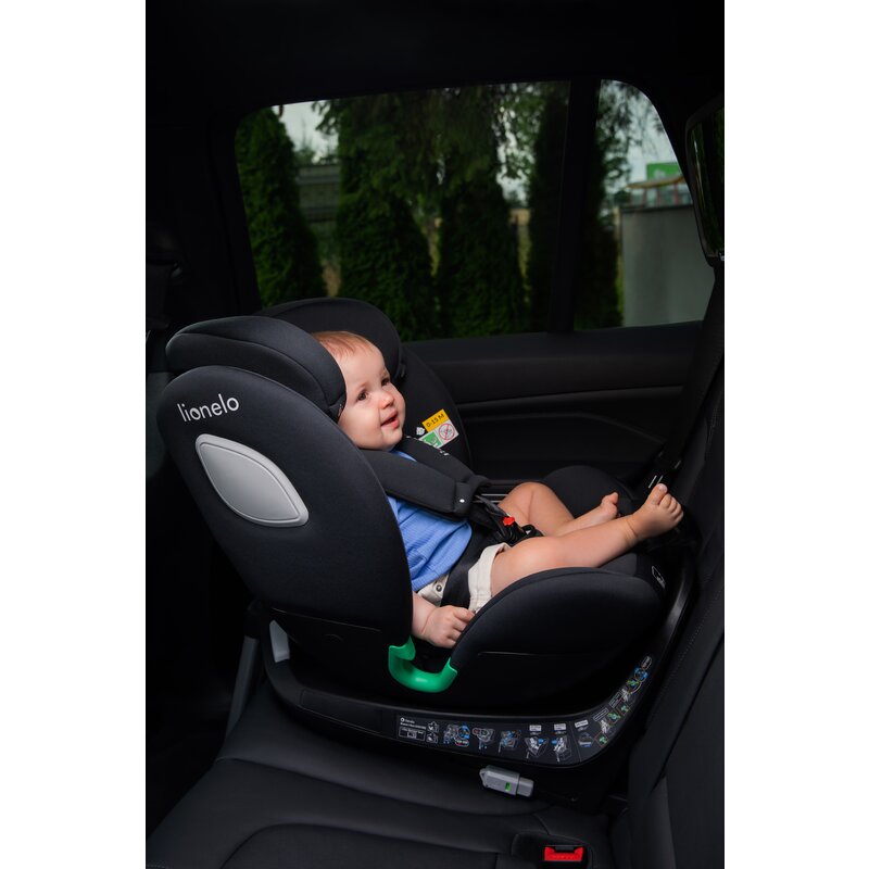 Scaun auto, Lionelo, i-Size Braam, 0-36 Kg, 40-150 cm, Cu isofix si picior de fixare, Protectie laterala, Rotire 360 grade, Ajustare spatar in 5 pozitii, Tetiera reglabila in 14 trepte, Conform cu standardul european de securitate R129, Gri - gogobaby.ro