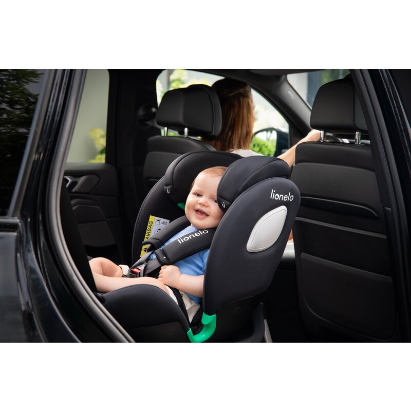 Scaun auto, Lionelo, i-Size Braam, 0-36 Kg, 40-150 cm, Cu isofix si picior de fixare, Protectie laterala, Rotire 360 grade, Ajustare spatar in 5 pozitii, Tetiera reglabila in 14 trepte, Conform cu standardul european de securitate R129, Gri