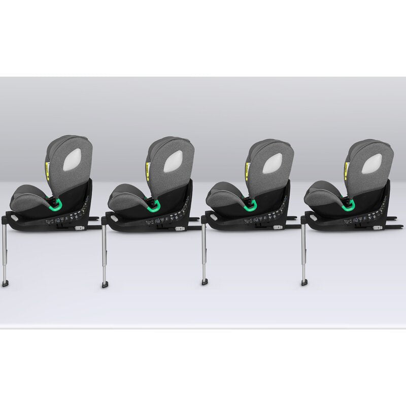 Scaun auto, Lionelo, i-Size Braam, 0-36 Kg, 40-150 cm, Cu isofix si picior de fixare, Protectie laterala, Rotire 360 grade, Ajustare spatar in 5 pozitii, Tetiera reglabila in 14 trepte, Conform cu standardul european de securitate R129, Gri - gogobaby.ro