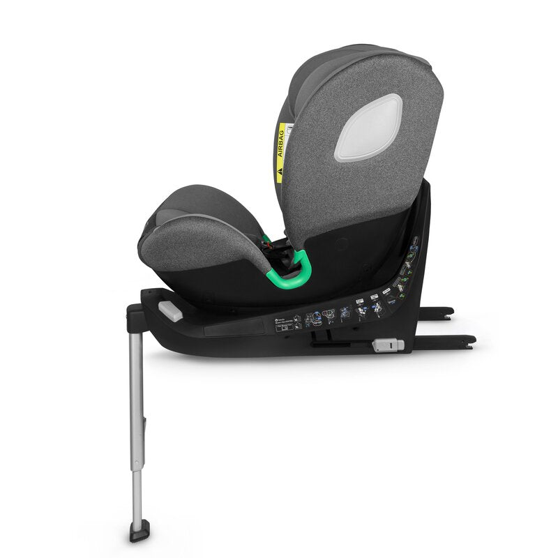 Scaun auto, Lionelo, i-Size Braam, 0-36 Kg, 40-150 cm, Cu isofix si picior de fixare, Protectie laterala, Rotire 360 grade, Ajustare spatar in 5 pozitii, Tetiera reglabila in 14 trepte, Conform cu standardul european de securitate R129, Gri - gogobaby.ro