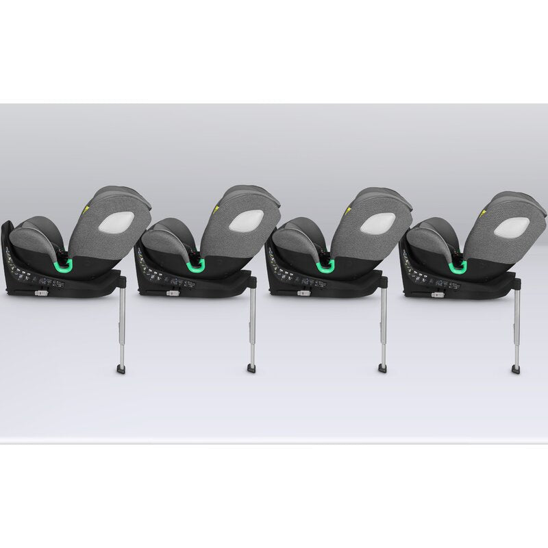 Scaun auto, Lionelo, i-Size Braam, 0-36 Kg, 40-150 cm, Cu isofix si picior de fixare, Protectie laterala, Rotire 360 grade, Ajustare spatar in 5 pozitii, Tetiera reglabila in 14 trepte, Conform cu standardul european de securitate R129, Gri - gogobaby.ro