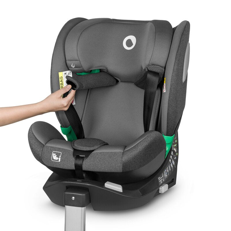 Scaun auto, Lionelo, i-Size Braam, 0-36 Kg, 40-150 cm, Cu isofix si picior de fixare, Protectie laterala, Rotire 360 grade, Ajustare spatar in 5 pozitii, Tetiera reglabila in 14 trepte, Conform cu standardul european de securitate R129, Gri - gogobaby.ro
