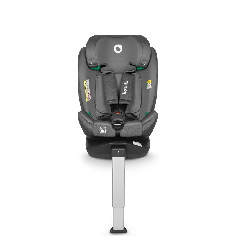 Scaun auto, Lionelo, i-Size Braam, 0-36 Kg, 40-150 cm, Cu isofix si picior de fixare, Protectie laterala, Rotire 360 grade, Ajustare spatar in 5 pozitii, Tetiera reglabila in 14 trepte, Conform cu standardul european de securitate R129, Gri