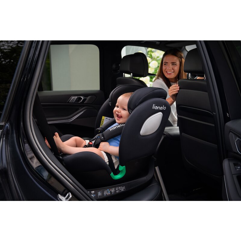Scaun auto, Lionelo, i-Size Braam, 0-36 Kg, 40-150 cm, Cu isofix si picior de fixare, Protectie laterala, Rotire 360 grade, Ajustare spatar in 5 pozitii, Tetiera reglabila in 14 trepte, Conform cu standardul european de securitate R129, Gri - gogobaby.ro