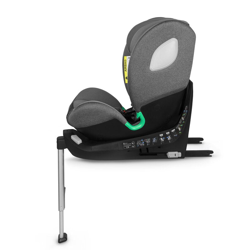Scaun auto, Lionelo, i-Size Braam, 0-36 Kg, 40-150 cm, Cu isofix si picior de fixare, Protectie laterala, Rotire 360 grade, Ajustare spatar in 5 pozitii, Tetiera reglabila in 14 trepte, Conform cu standardul european de securitate R129, Gri