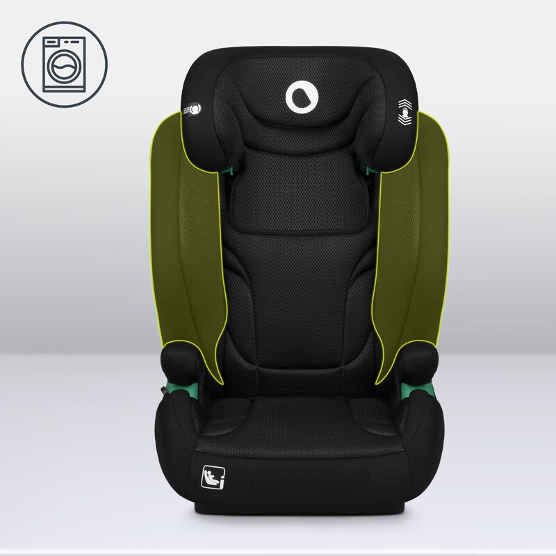 Scaun auto, Lionelo, i-Size Igo, 100- 150 cm, Cu isofix, Protectie laterala, Ajustare spatar in 2 pozitii, Tetiera Tri-Guard reglabila in 11 pozitii, Conform cu standardul european de securitate R129, Negru