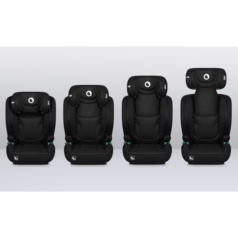 Scaun auto, Lionelo, i-Size Igo, 100- 150 cm, Cu isofix, Protectie laterala, Ajustare spatar in 2 pozitii, Tetiera Tri-Guard reglabila in 11 pozitii, Conform cu standardul european de securitate R129, Negru
