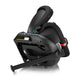 Scaun auto, Lionelo, i-Size Navy, 0-36 Kg, 40-150 cm, Cu isofix si picior de fixare, Protectie laterala, Rotire 360 grade, Ajustare spatar in 4 pozitii, Tetiera reglabila in 11 trepte, Conform cu R129, Negru/Rosu