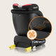Scaun auto, Lionelo, i-Size Navy, 0-36 Kg, 40-150 cm, Cu isofix si picior de fixare, Protectie laterala, Rotire 360 grade, Ajustare spatar in 4 pozitii, Tetiera reglabila in 11 trepte, Conform cu R129, Negru/Rosu