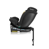 Scaun auto, Lionelo, i-Size Navy, 0-36 Kg, 40-150 cm, Cu isofix si picior de fixare, Protectie laterala, Rotire 360 grade, Ajustare spatar in 4 pozitii, Tetiera reglabila in 11 trepte, Conform cu R129, Negru
