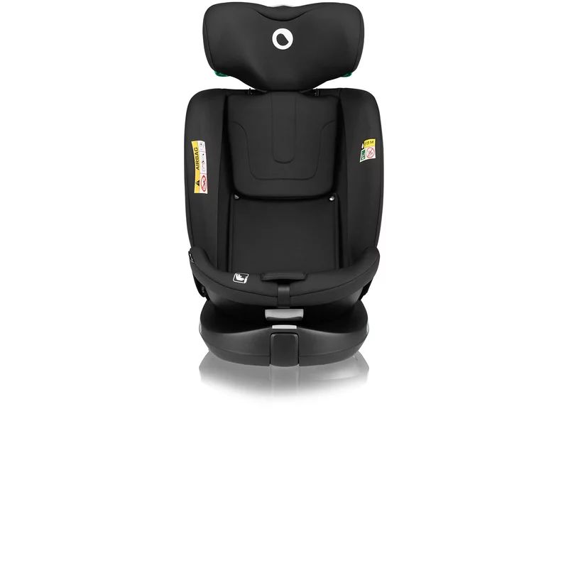 Scaun auto, Lionelo, i-Size Navy, 0-36 Kg, 40-150 cm, Cu isofix si picior de fixare, Protectie laterala, Rotire 360 grade, Ajustare spatar in 4 pozitii, Tetiera reglabila in 11 trepte, Conform cu R129, Negru