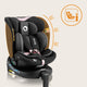 Scaun auto, Lionelo, i-Size Navy, 0-36 Kg, 40-150 cm, Cu isofix si picior de fixare, Protectie laterala, Rotire 360 grade, Ajustare spatar in 4 pozitii, Tetiera reglabila in 11 trepte, Conform cu R129, Negru/Roz