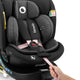 Scaun auto, Lionelo, i-Size Navy, 0-36 Kg, 40-150 cm, Cu isofix si picior de fixare, Protectie laterala, Rotire 360 grade, Ajustare spatar in 4 pozitii, Tetiera reglabila in 11 trepte, Conform cu R129, Negru/Roz
