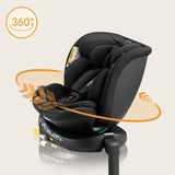Scaun auto, Lionelo, i-Size Navy, 0-36 Kg, 40-150 cm, Cu isofix si picior de fixare, Protectie laterala, Rotire 360 grade, Ajustare spatar in 4 pozitii, Tetiera reglabila in 11 trepte, Conform cu R129, Negru