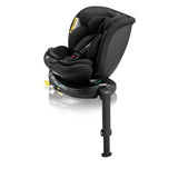Scaun auto, Lionelo, i-Size Navy, 0-36 Kg, 40-150 cm, Cu isofix si picior de fixare, Protectie laterala, Rotire 360 grade, Ajustare spatar in 4 pozitii, Tetiera reglabila in 11 trepte, Conform cu R129, Negru