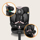 Scaun auto, Lionelo, i-Size Navy, 0-36 Kg, 40-150 cm, Cu isofix si picior de fixare, Protectie laterala, Rotire 360 grade, Ajustare spatar in 4 pozitii, Tetiera reglabila in 11 trepte, Conform cu R129, Negru/Roz