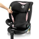 Scaun auto, Lionelo, i-Size Navy, 0-36 Kg, 40-150 cm, Cu isofix si picior de fixare, Protectie laterala, Rotire 360 grade, Ajustare spatar in 4 pozitii, Tetiera reglabila in 11 trepte, Conform cu R129, Negru/Roz