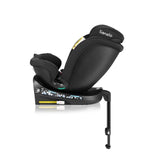 Scaun auto, Lionelo, i-Size Navy, 0-36 Kg, 40-150 cm, Cu isofix si picior de fixare, Protectie laterala, Rotire 360 grade, Ajustare spatar in 4 pozitii, Tetiera reglabila in 11 trepte, Conform cu R129, Negru