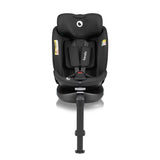 Scaun auto, Lionelo, i-Size Navy, 0-36 Kg, 40-150 cm, Cu isofix si picior de fixare, Protectie laterala, Rotire 360 grade, Ajustare spatar in 4 pozitii, Tetiera reglabila in 11 trepte, Conform cu R129, Negru
