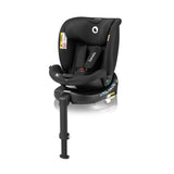 Scaun auto, Lionelo, i-Size Navy, 0-36 Kg, 40-150 cm, Cu isofix si picior de fixare, Protectie laterala, Rotire 360 grade, Ajustare spatar in 4 pozitii, Tetiera reglabila in 11 trepte, Conform cu R129, Negru