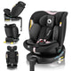 Scaun auto, Lionelo, i-Size Navy, 0-36 Kg, 40-150 cm, Cu isofix si picior de fixare, Protectie laterala, Rotire 360 grade, Ajustare spatar in 4 pozitii, Tetiera reglabila in 11 trepte, Conform cu R129, Negru/Roz