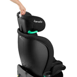 Scaun auto, Lionelo, i-Size Navy, 0-36 Kg, 40-150 cm, Cu isofix si picior de fixare, Protectie laterala, Rotire 360 grade, Ajustare spatar in 4 pozitii, Tetiera reglabila in 11 trepte, Conform cu R129, Negru