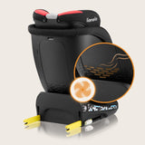 Scaun auto, Lionelo, i-Size Navy, 0-36 Kg, 40-150 cm, Cu isofix si picior de fixare, Protectie laterala, Rotire 360 grade, Ajustare spatar in 4 pozitii, Tetiera reglabila in 11 trepte, Conform cu R129, Negru/Rosu