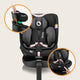 Scaun auto, Lionelo, i-Size Navy, 0-36 Kg, 40-150 cm, Cu isofix si picior de fixare, Protectie laterala, Rotire 360 grade, Ajustare spatar in 4 pozitii, Tetiera reglabila in 11 trepte, Conform cu R129, Negru/Roz