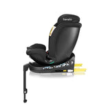 Scaun auto, Lionelo, i-Size Navy, 0-36 Kg, 40-150 cm, Cu isofix si picior de fixare, Protectie laterala, Rotire 360 grade, Ajustare spatar in 4 pozitii, Tetiera reglabila in 11 trepte, Conform cu R129, Negru