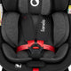 Scaun auto, Lionelo, i-Size Navy, 0-36 Kg, 40-150 cm, Cu isofix si picior de fixare, Protectie laterala, Rotire 360 grade, Ajustare spatar in 4 pozitii, Tetiera reglabila in 11 trepte, Conform cu R129, Negru/Rosu