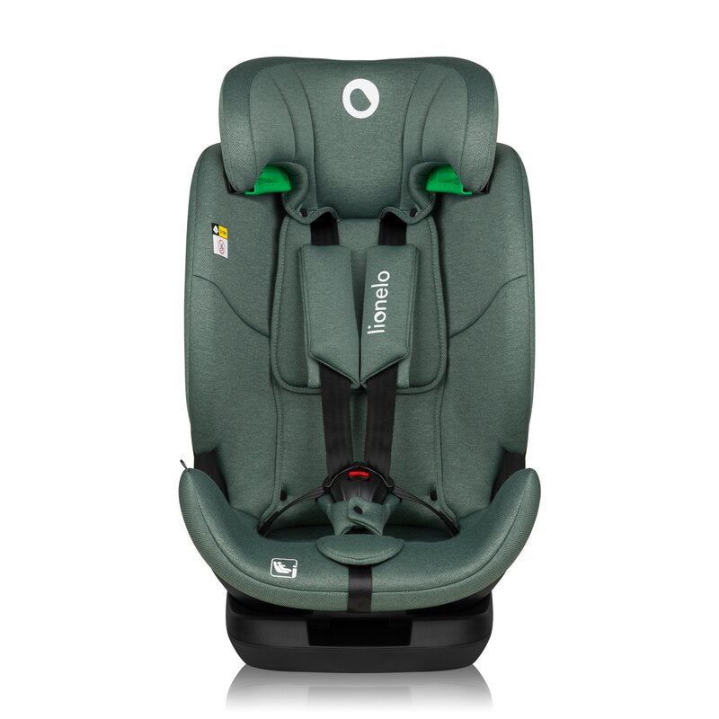 Scaun auto, Lionelo, Lavender I-size, Isofix, Cu centura TopTether, Cu spatar inclinabil in 5 pozitii, Cu tetiera reglabila in 13 pozitii, Instalare cu fata inainte, 9-36 Kg, 76-150 cm, Conform cu ECE R129, Verde - gogobaby.ro