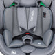 Scaun auto, Lionelo, Lavender I-size, Isofix, Cu centura TopTether, Cu spatar inclinabil in 5 pozitii, Cu tetiera reglabila in 13 pozitii, Instalare cu fata inainte, 9-36 Kg, 76-150 cm, Conform cu ECE R129, Gri