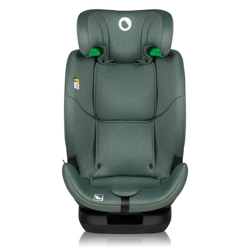 Scaun auto, Lionelo, Lavender I-size, Isofix, Cu centura TopTether, Cu spatar inclinabil in 5 pozitii, Cu tetiera reglabila in 13 pozitii, Instalare cu fata inainte, 9-36 Kg, 76-150 cm, Conform cu ECE R129, Verde - gogobaby.ro