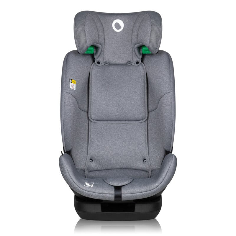 Scaun auto, Lionelo, Lavender I-size, Isofix, Cu centura TopTether, Cu spatar inclinabil in 5 pozitii, Cu tetiera reglabila in 13 pozitii, Instalare cu fata inainte, 9-36 Kg, 76-150 cm, Conform cu ECE R129, Gri - gogobaby.ro