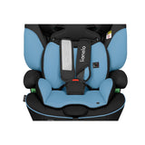 Scaun auto, Lionelo, Levi i-Size, Universal, Instalare FWF, Cu tetiera reglabila in 10 pozitii, Cu spatar detasabil, 76-150 cm, Conform cu R129, Albastru
