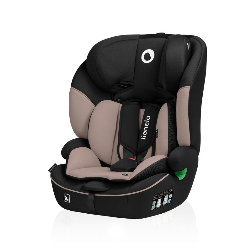 Scaun auto, Lionelo, Levi i-Size, Universal, Instalare FWF, Cu tetiera reglabila in 10 pozitii, Cu spatar detasabil, 76-150 cm, Conform cu R129, Bej - gogobaby.ro