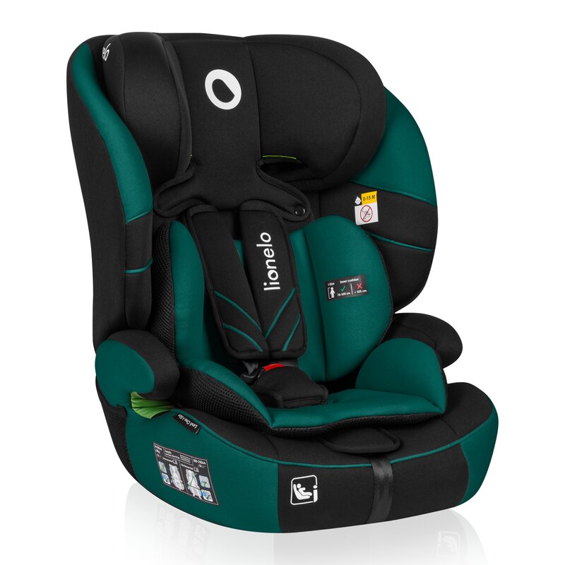Scaun auto, Lionelo, Levi One i-Size, Universal, Instalare FWF, Cu tetiera reglabila in 10 pozitii, Cu spatar detasabil, 76-150 cm, Conform cu R129, Verde - gogobaby.ro