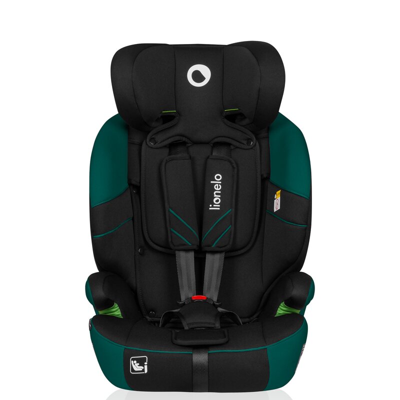 Scaun auto, Lionelo, Levi One i-Size, Universal, Instalare FWF, Cu tetiera reglabila in 10 pozitii, Cu spatar detasabil, 76-150 cm, Conform cu R129, Verde