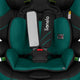 Scaun auto, Lionelo, Levi One i-Size, Universal, Instalare FWF, Cu tetiera reglabila in 10 pozitii, Cu spatar detasabil, 76-150 cm, Conform cu R129, Verde