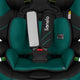 Scaun auto, Lionelo, Levi One i-Size, Universal, Instalare FWF, Cu tetiera reglabila in 10 pozitii, Cu spatar detasabil, 76-150 cm, Conform cu R129, Verde
