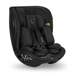 Scaun auto, Lionelo, Moxie Next, i-Size, 40-105 cm, Tetiera reglabila pe 8 trepte, Inclinare spatar in 5 pozitii, Carcasa ventilata, Din bambus, Protectie avansata, Husa detasabila, Conform cu R129, Negru
