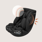 Scaun auto, Lionelo, Moxie Next, i-Size, 40-105 cm, Tetiera reglabila pe 8 trepte, Inclinare spatar in 5 pozitii, Carcasa ventilata, Din bambus, Protectie avansata, Husa detasabila, Conform cu R129, Negru
