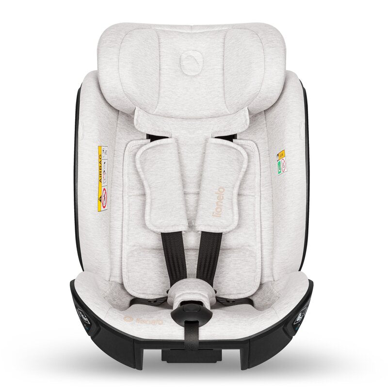 Scaun auto, Lionelo, Moxie Next, i-Size, 40-105 cm, Tetiera reglabila pe 8 trepte, Inclinare spatar in 5 pozitii, Carcasa ventilata, Din bambus, Protectie avansata, Husa detasabila, Conform cu R129, Bej - gogobaby.ro