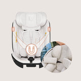Scaun auto, Lionelo, Moxie Next, i-Size, 40-105 cm, Tetiera reglabila pe 8 trepte, Inclinare spatar in 5 pozitii, Carcasa ventilata, Din bambus, Protectie avansata, Husa detasabila, Conform cu R129, Bej