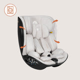 Scaun auto, Lionelo, Moxie Next, i-Size, 40-105 cm, Tetiera reglabila pe 8 trepte, Inclinare spatar in 5 pozitii, Carcasa ventilata, Din bambus, Protectie avansata, Husa detasabila, Conform cu R129, Bej