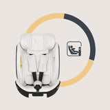Scaun auto, Lionelo, Moxie Next, i-Size, 40-105 cm, Tetiera reglabila pe 8 trepte, Inclinare spatar in 5 pozitii, Carcasa ventilata, Din bambus, Protectie avansata, Husa detasabila, Conform cu R129, Bej