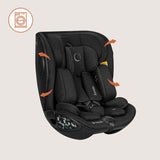 Scaun auto, Lionelo, Moxie Next, i-Size, 40-105 cm, Tetiera reglabila pe 8 trepte, Inclinare spatar in 5 pozitii, Carcasa ventilata, Din bambus, Protectie avansata, Husa detasabila, Conform cu R129, Negru