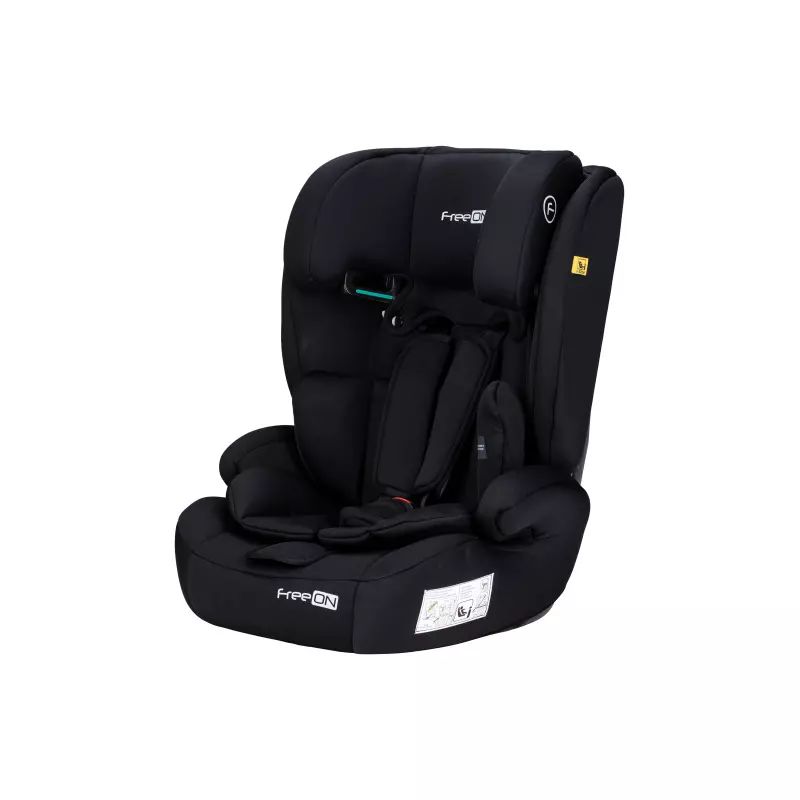 Scaun auto, FreeON, Uran, Pentru copii, I-Size, 76 - 150 cm/ 1 - 12 ani, Cu tetiera reglabila in 14 pozitii, Conform cu standardul european de securitate ECE R129, Black