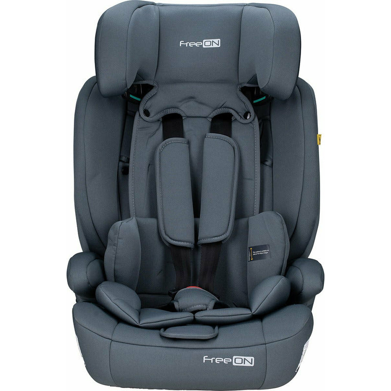Scaun auto, FreeON, Uran, Pentru copii, I-Size, 76 - 150 cm/ 1 - 12 ani, Cu tetiera reglabila in 14 pozitii, Conform cu standardul european de securitate ECE R129, Dark Grey