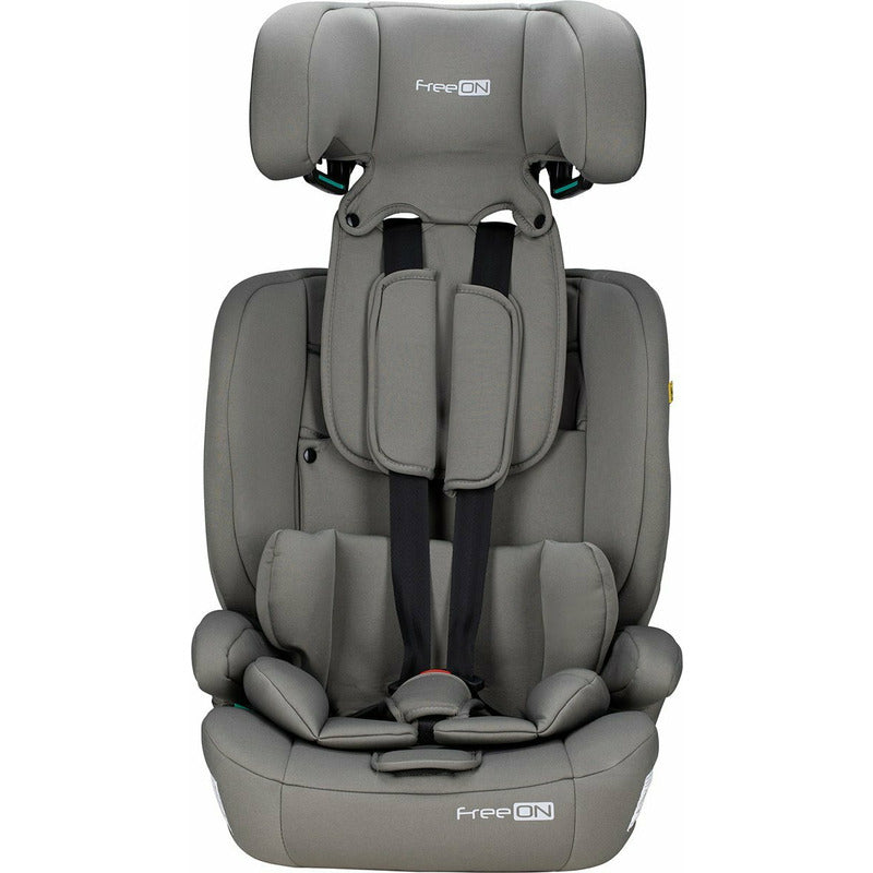 Scaun auto, FreeON, Uran, Pentru copii, I-Size, 76 - 150 cm/ 1 - 12 ani, Cu tetiera reglabila in 14 pozitii, Conform cu standardul european de securitate ECE R129, Khaki Grey